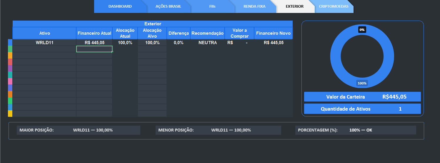 Controle de Investimentos — tela 5